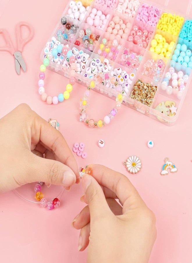 katbite مجموعة كاتبايت بوندويت لصنع الأساور، مجموعة خرز طيني، خرز بألوان الماكرون لصنع الأساور للبنات والأطفال، خرز حروف مع دلايات على شكل وحيد القرن، زهرة نجمة كريستالية - Image 5